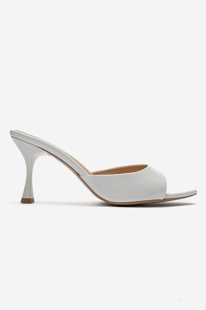 TIERA - White Patent Stiletto Mule (Women)