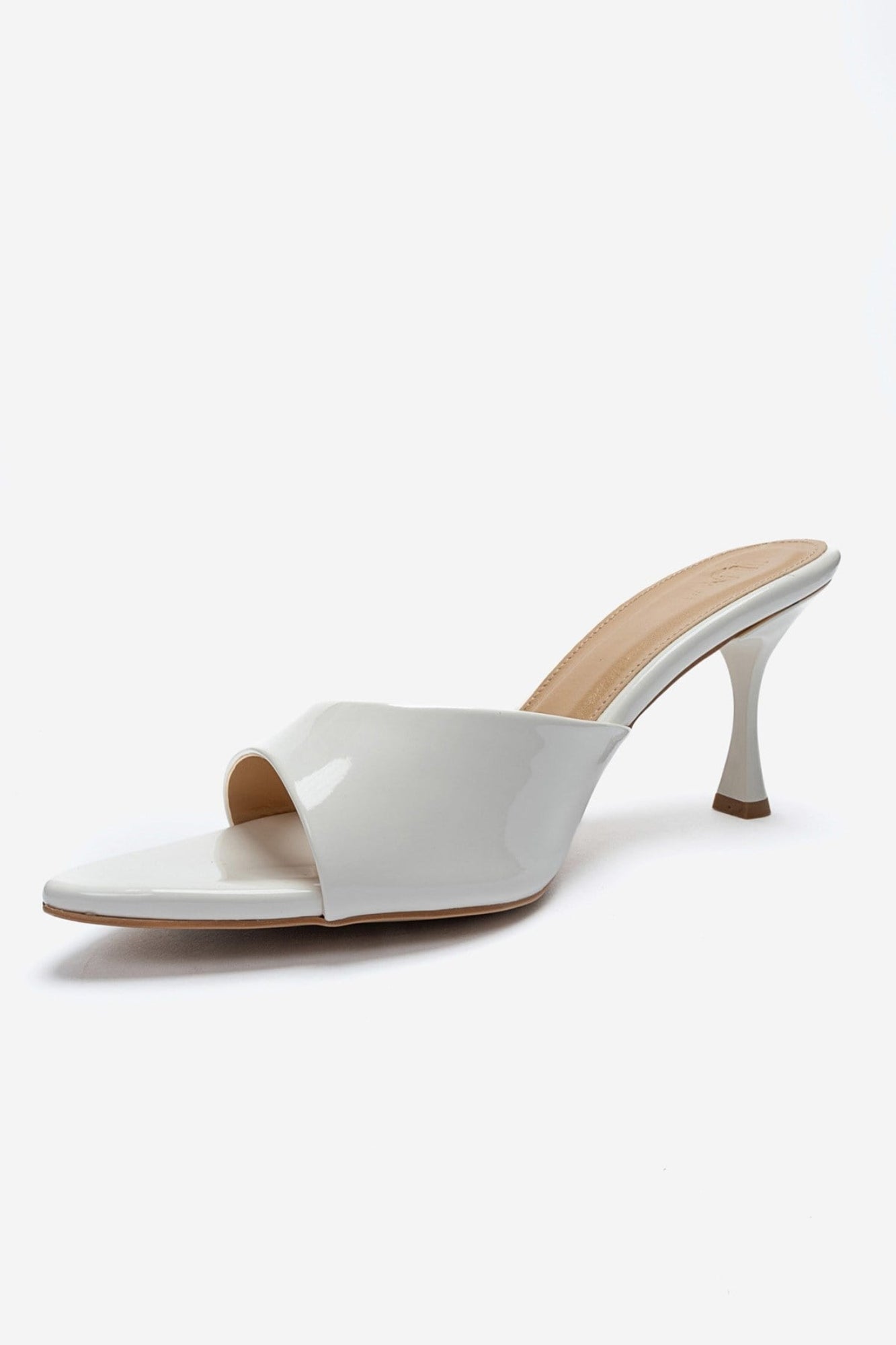 TIERA - White Patent Stiletto Mule (Women)