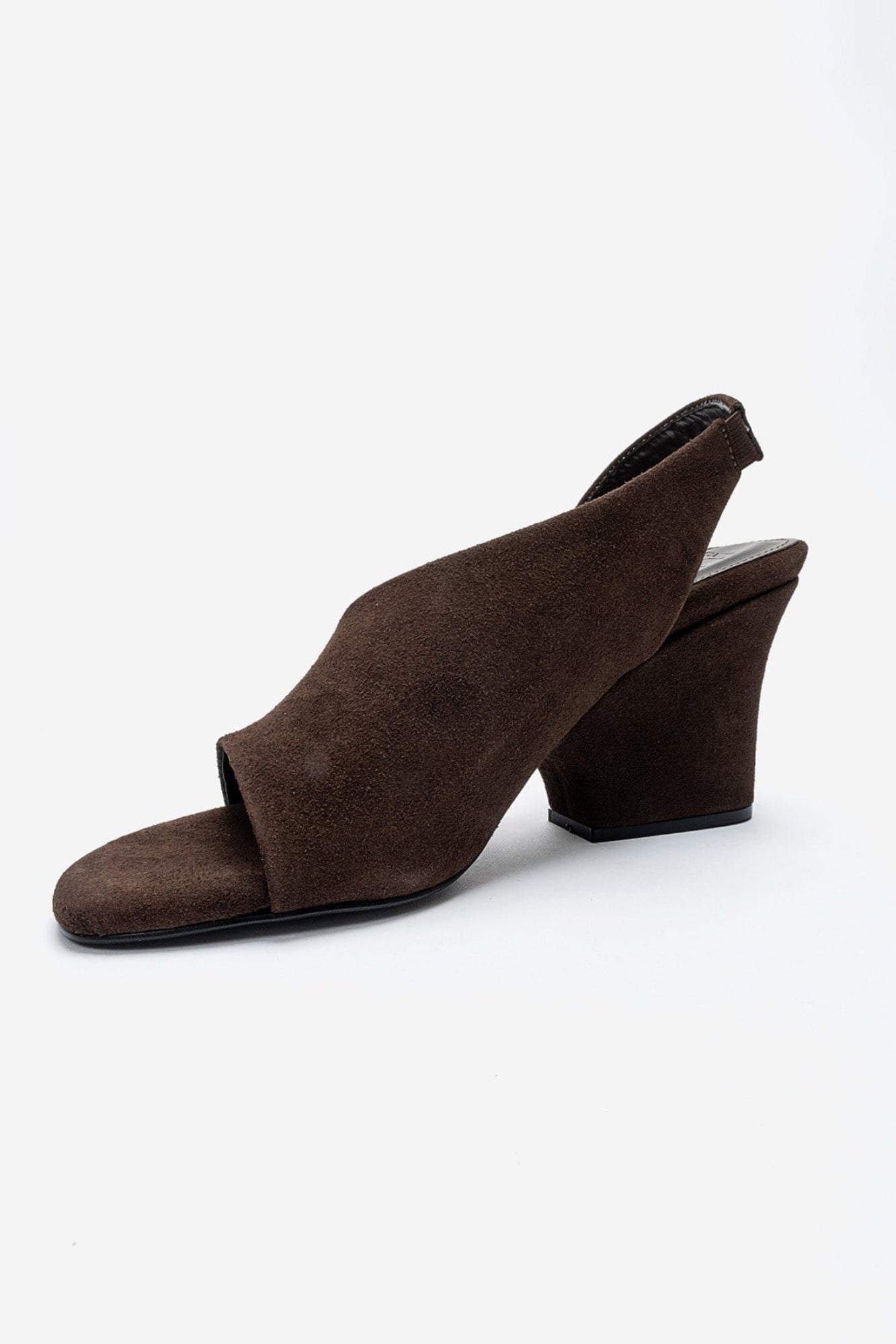 ZYRA - Brown Suede Block Heel Shoe (Women)