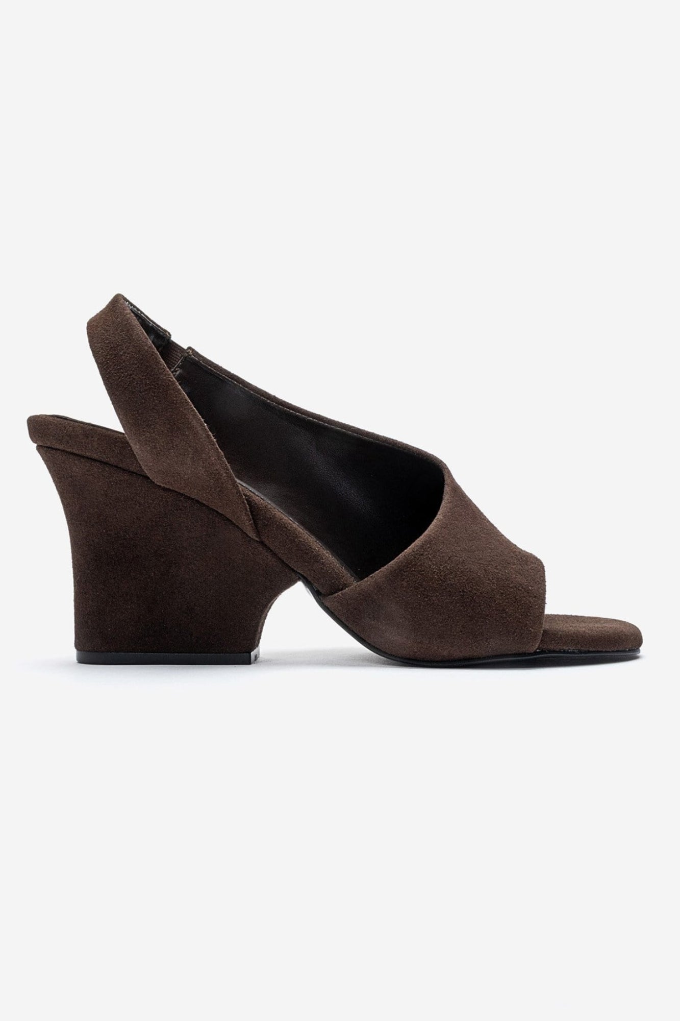 ZYRA - Brown Suede Block Heel Shoe (Women)