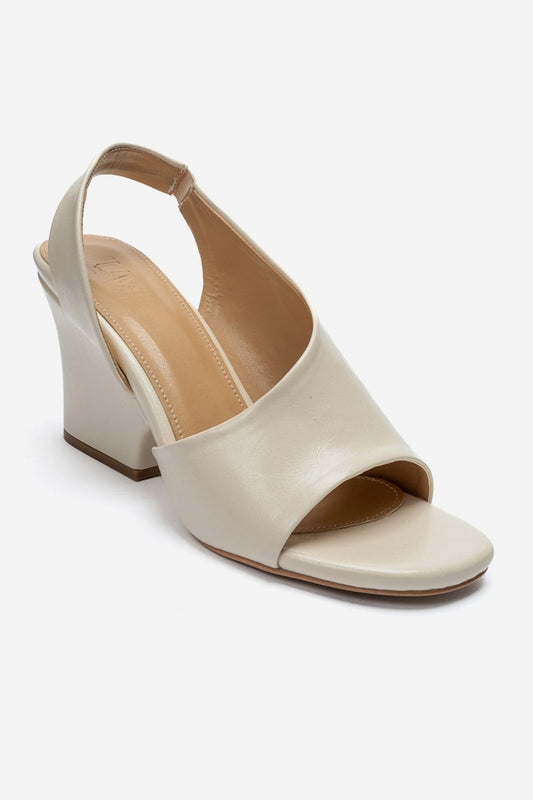 ZYRA - Off-White Block Heel Pump (Women)