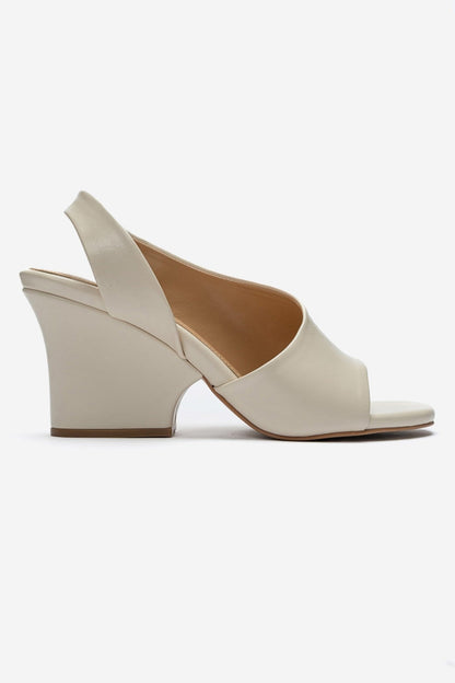 ZYRA - Off-White Block Heel Pump (Women)