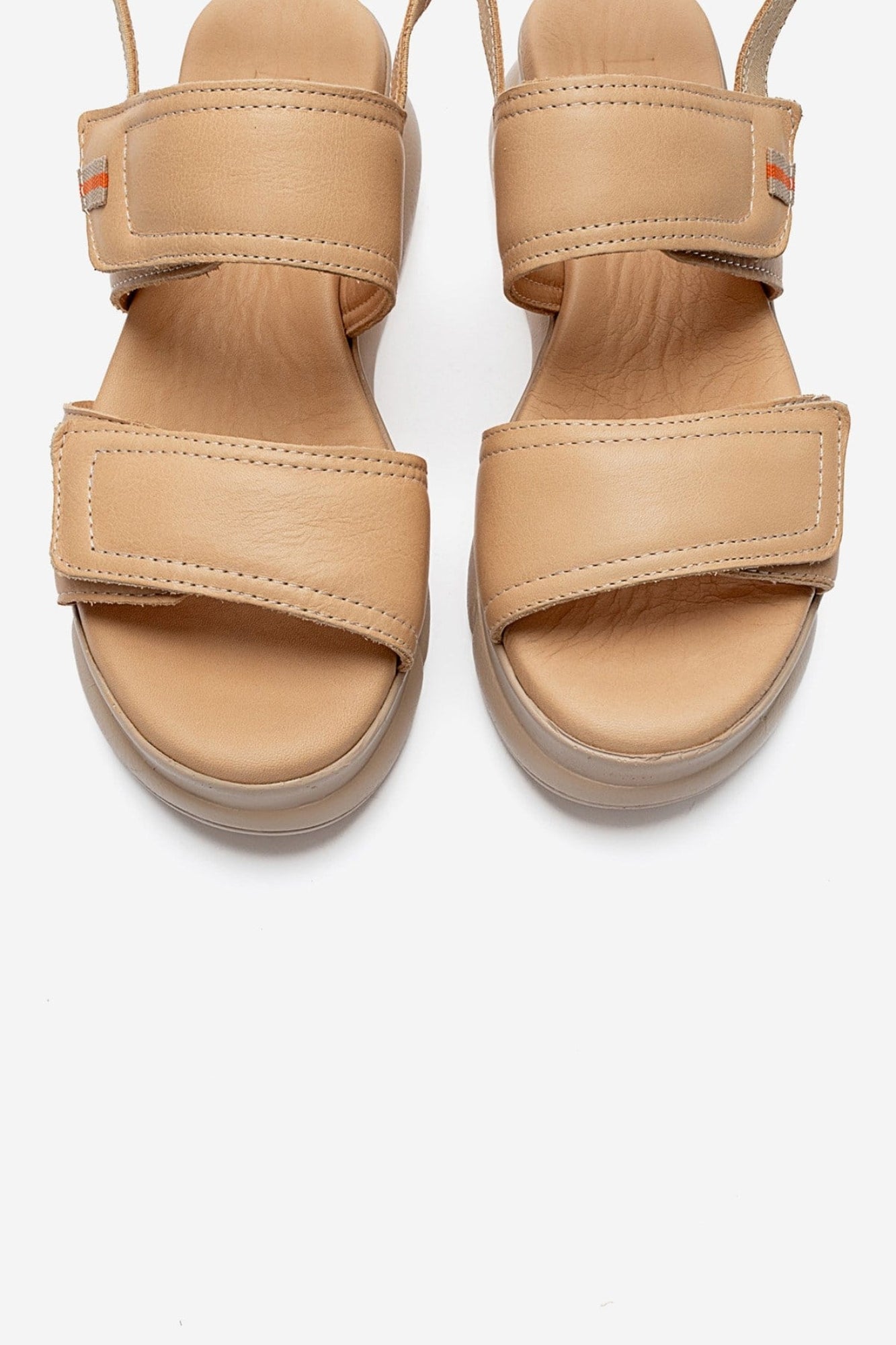 CELESTE - Taupe Genuine Leather Platform Sandal (Women)