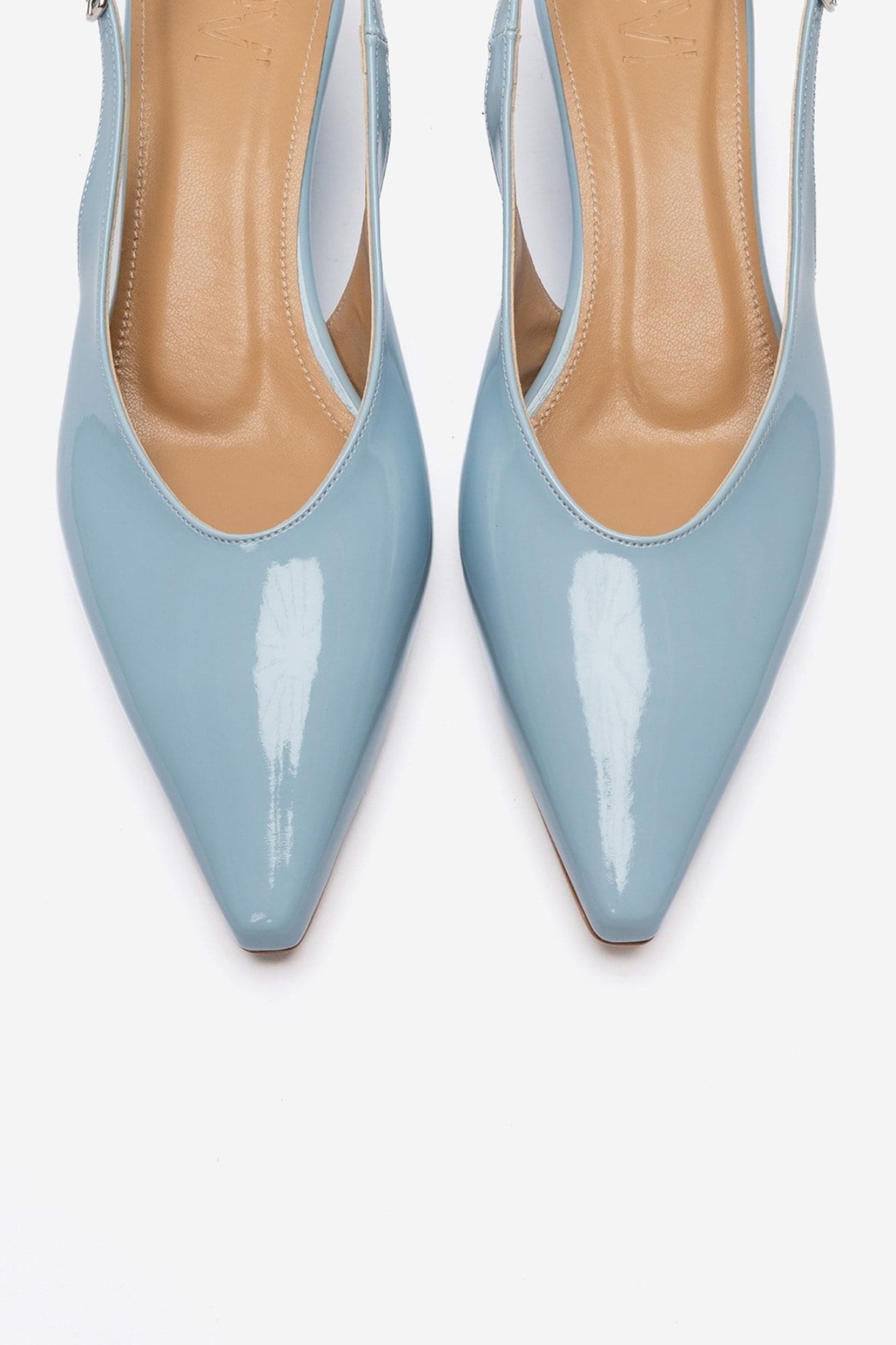Rosella - Baby Blue Patent Mini Wedge Heel (Women)