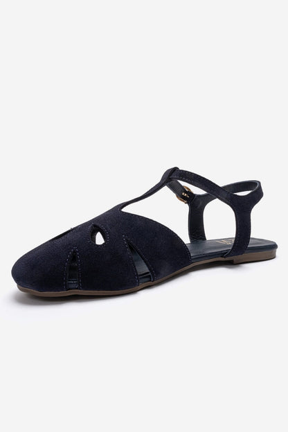 NATHALIE - Navy Genuine Leather Sandal (Women)