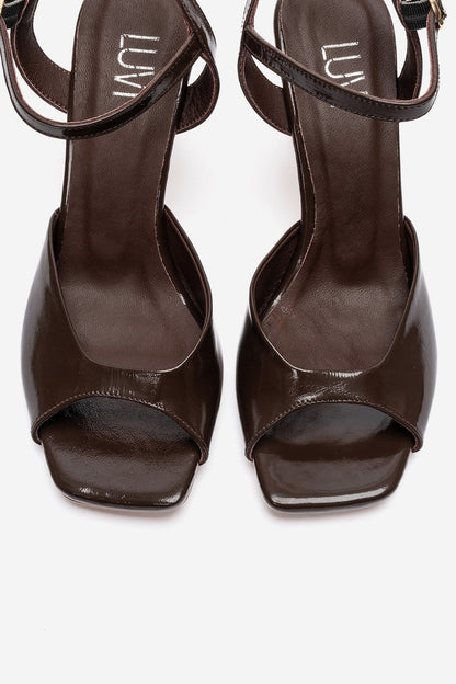ELVIA - Brown Genuine Leather Stiletto Pump (Women)