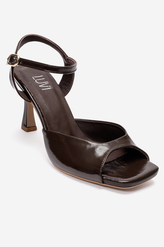ELVIA - Brown Genuine Leather Stiletto Pump (Women)