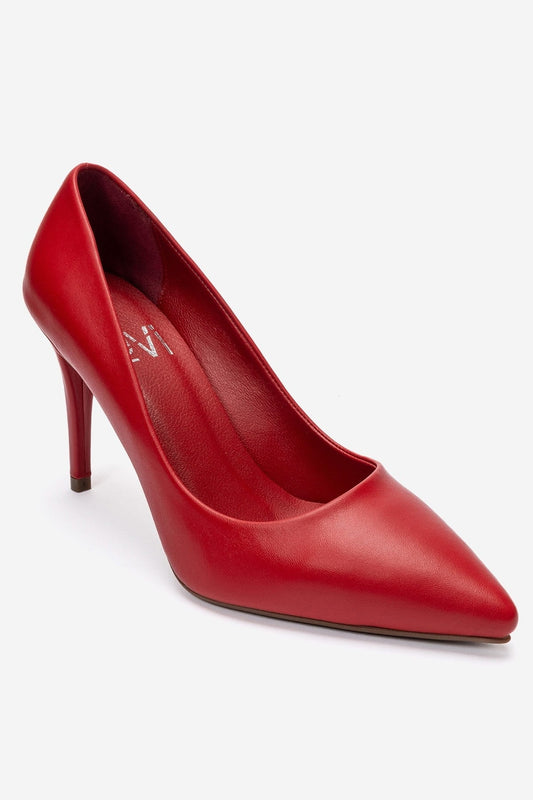 Moriel - Red Genuine Leather Stiletto Pump (Women)