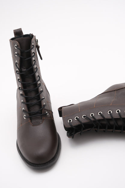 Aria - Bota de Cuero Marrón (Mujer)