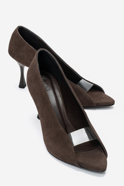 Varelia - Brown Suede Stiletto Pump (Women)