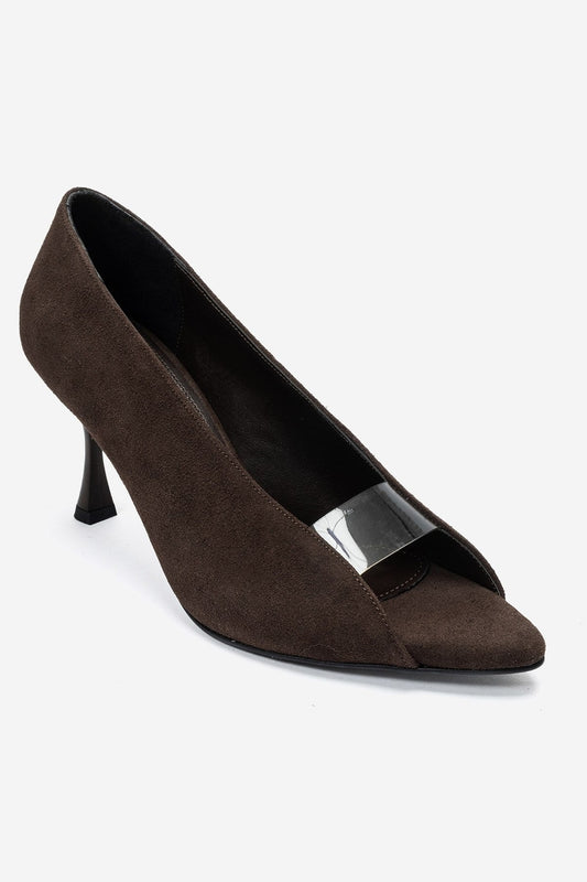 Varelia - Brown Suede Stiletto Pump (Women)