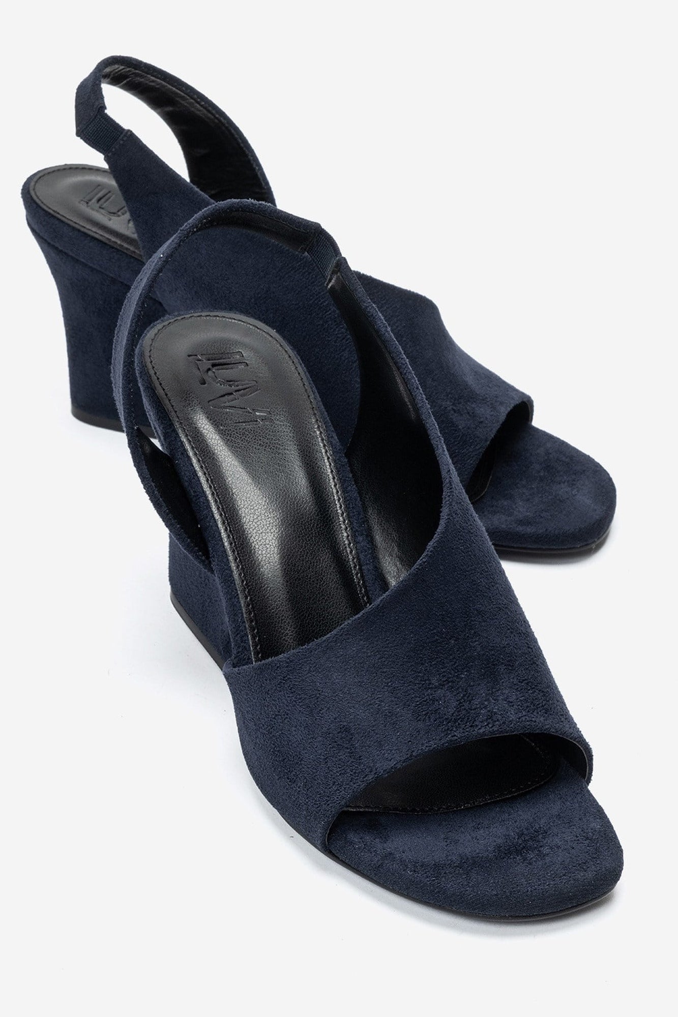 Zyra - Navy Suede Wedge Heel (Women)