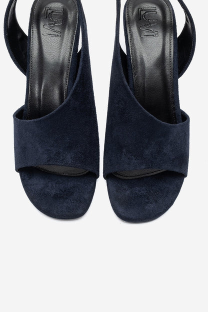 Zyra - Navy Suede Wedge Heel (Women)
