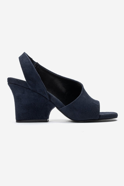 Zyra - Navy Suede Wedge Heel (Women)