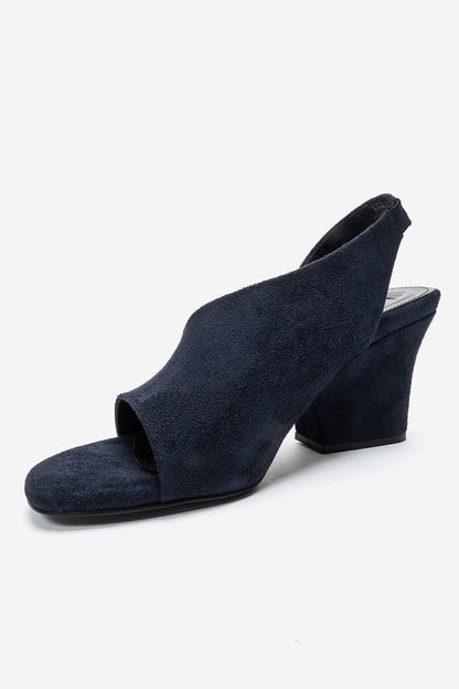 Zyra - Navy Suede Wedge Heel (Women)
