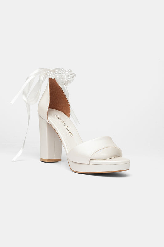 Maera Pearl Platform Bridal Sandals