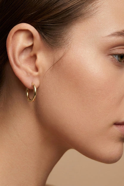 Estelle Classic 14k Gold Hoop Earrings