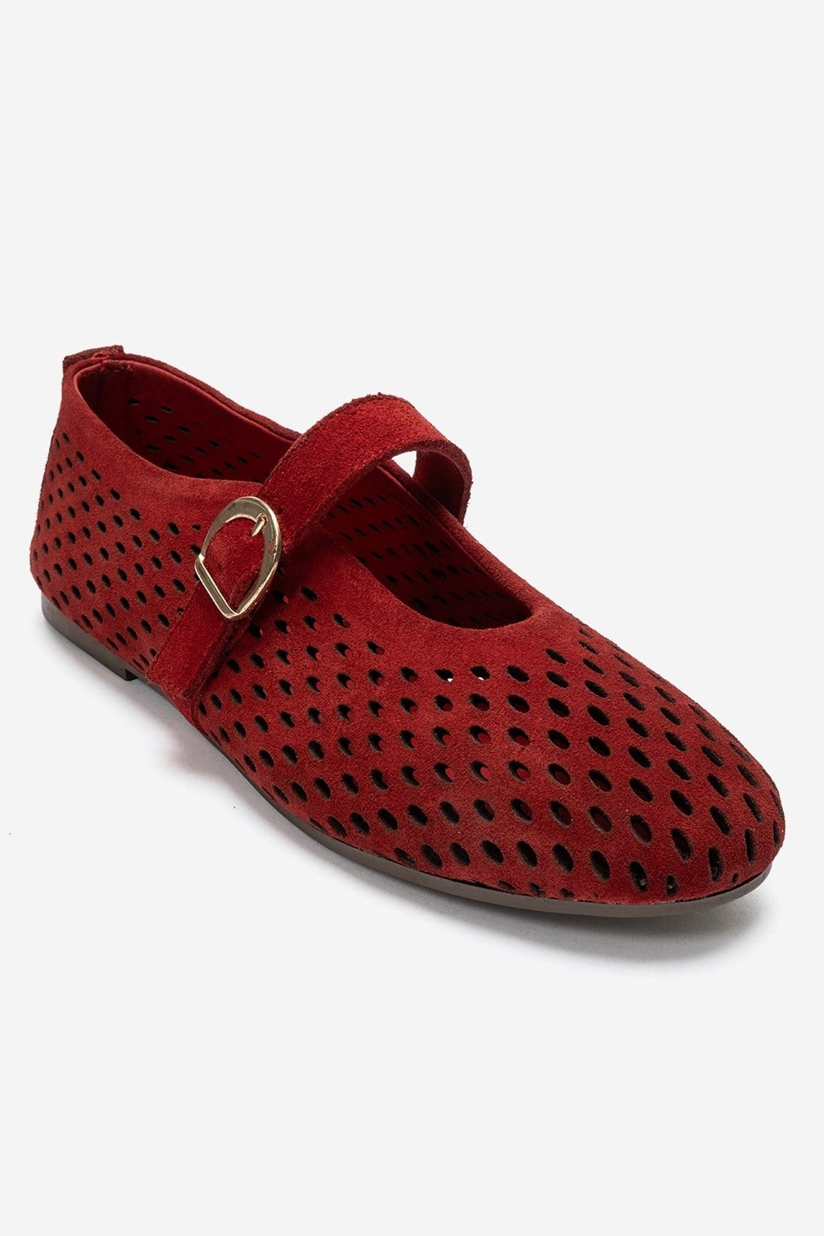 Arian - Red Genuine Leather Ballet Flat (Women)