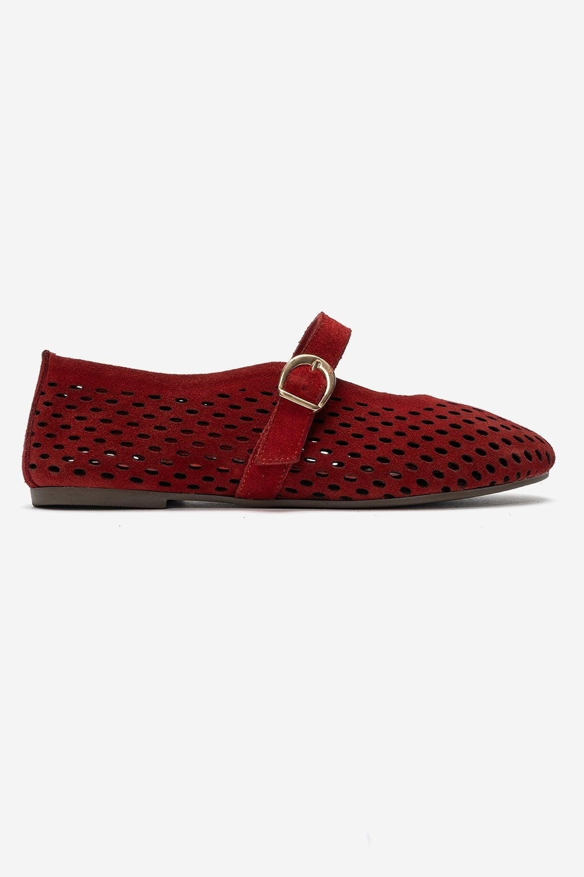 Arian - Red Genuine Leather Ballet Flat (Women)