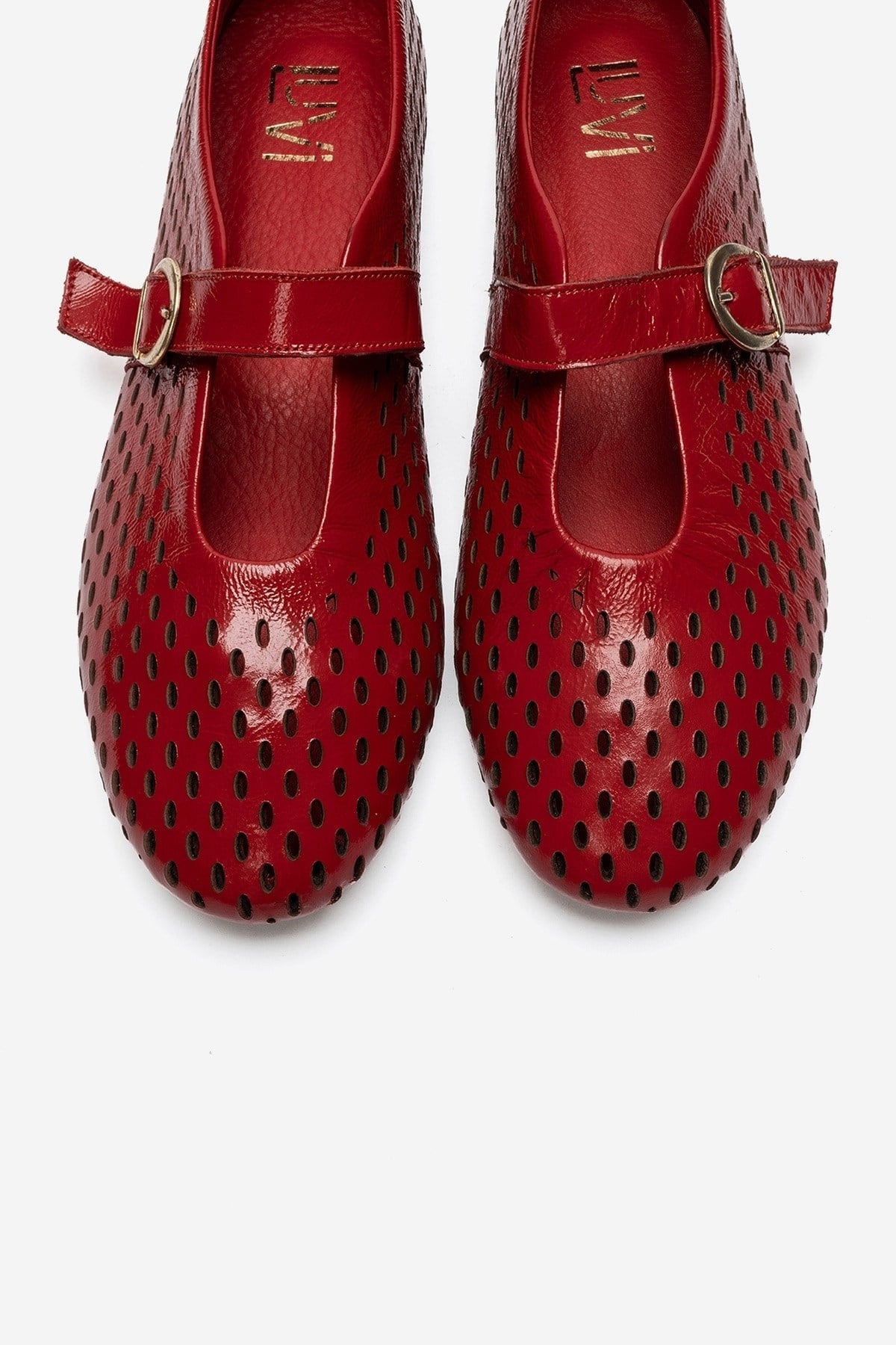 Arian - Red Genuine Leather Ballet Flat (Women)