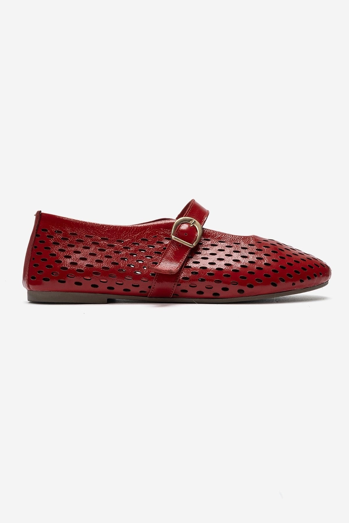 Arian - Red Genuine Leather Ballet Flat (Women)