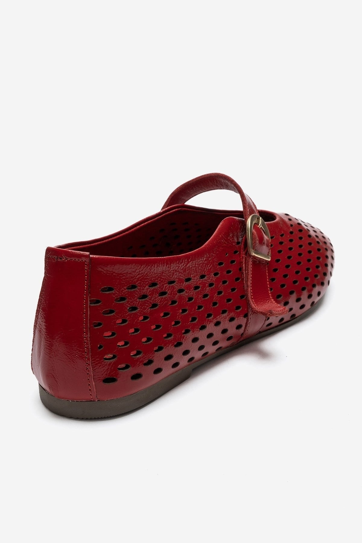 Arian - Red Genuine Leather Ballet Flat (Women)