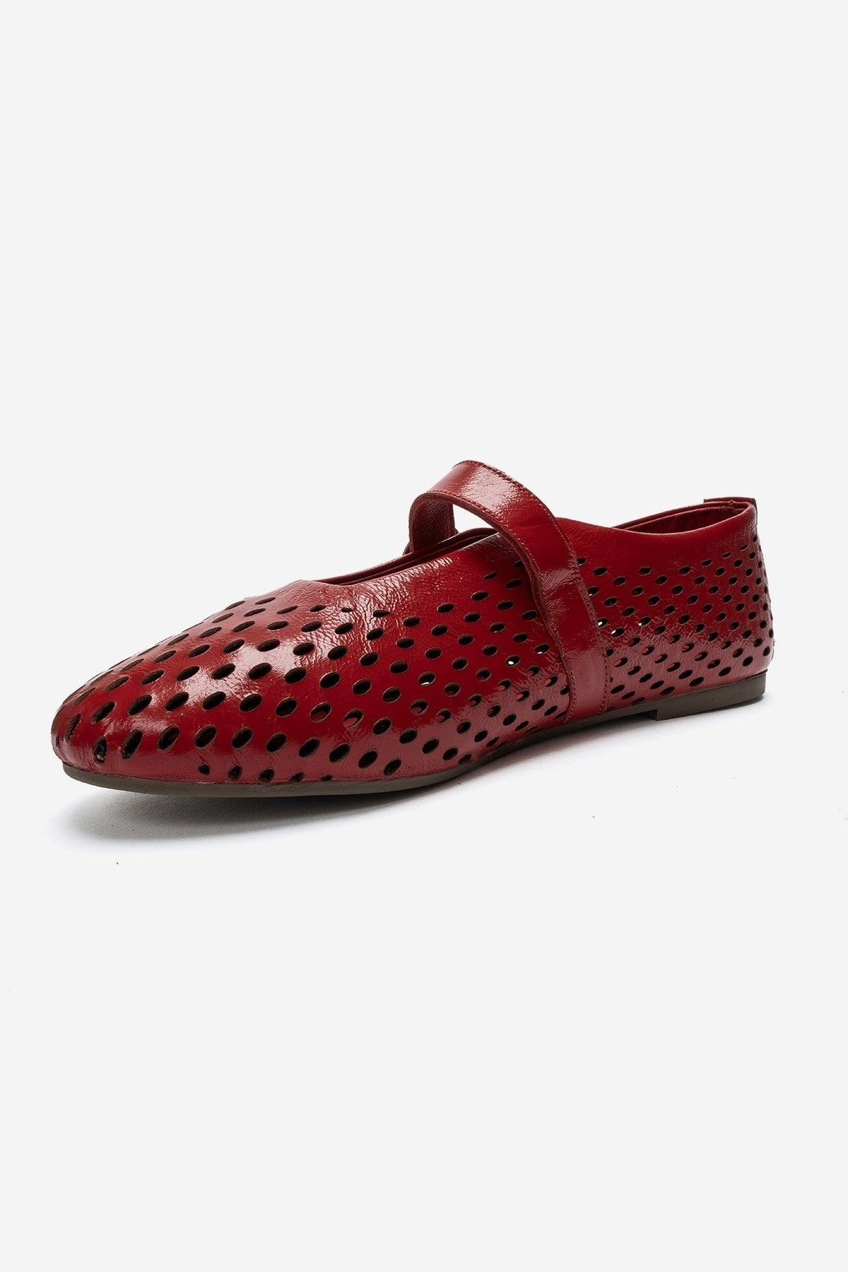 Arian - Red Genuine Leather Ballet Flat (Women)