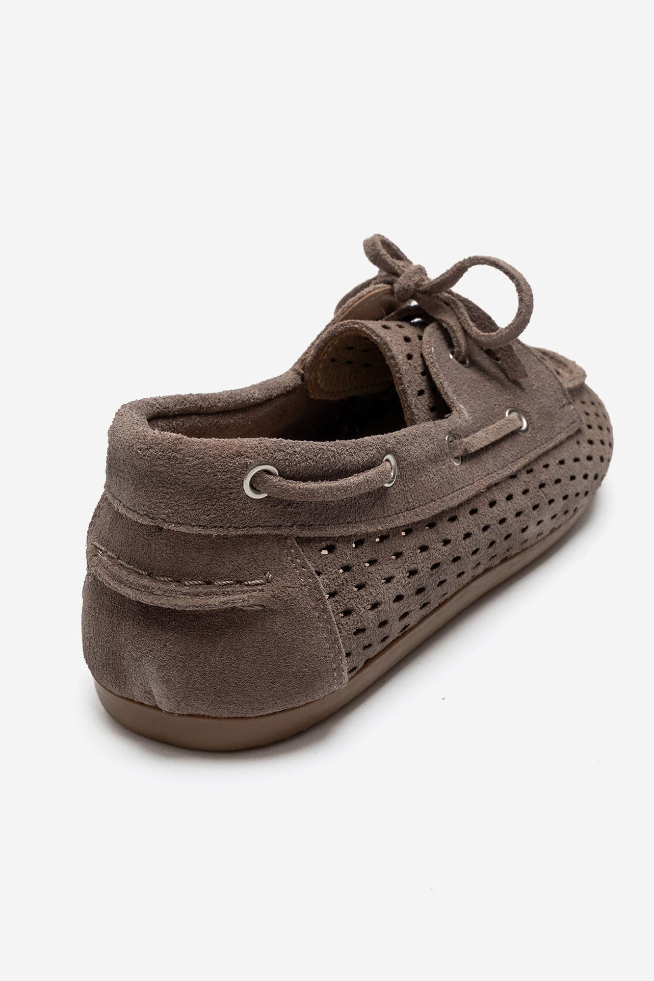 STEVO - Taupe Genuine Leather Lace-Up Loafer (Women)