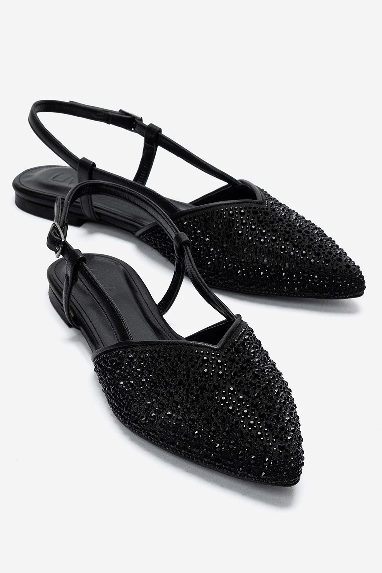 REXTON - Black Stone-Embellished Sandal (Women)
