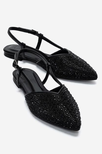 REXTON - Black Stone-Embellished Sandal (Women)