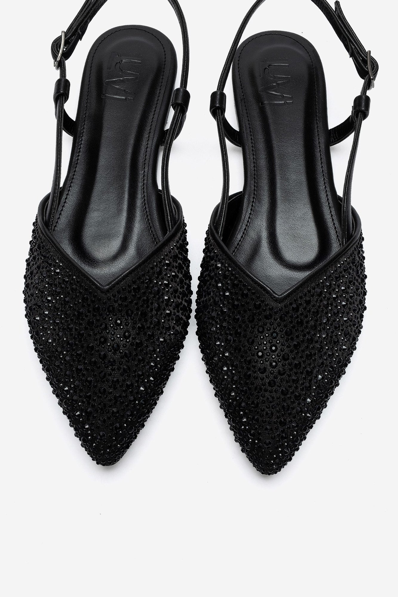 REXTON - Black Stone-Embellished Sandal (Women)
