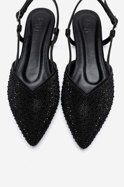REXTON - Black Stone-Embellished Sandal (Women)