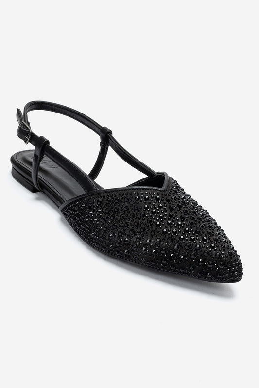 REXTON - Black Stone-Embellished Sandal (Women)