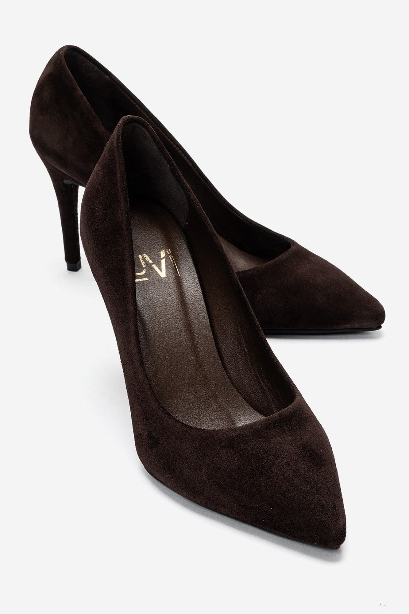 MORIEL - Brown Suede Genuine Leather Stiletto Pump (Women)
