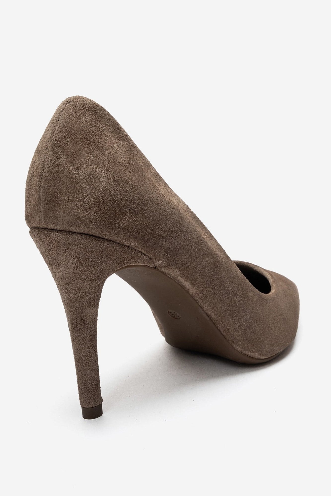 MORIEL - Taupe Suede Genuine Leather Stiletto Pump (Women)