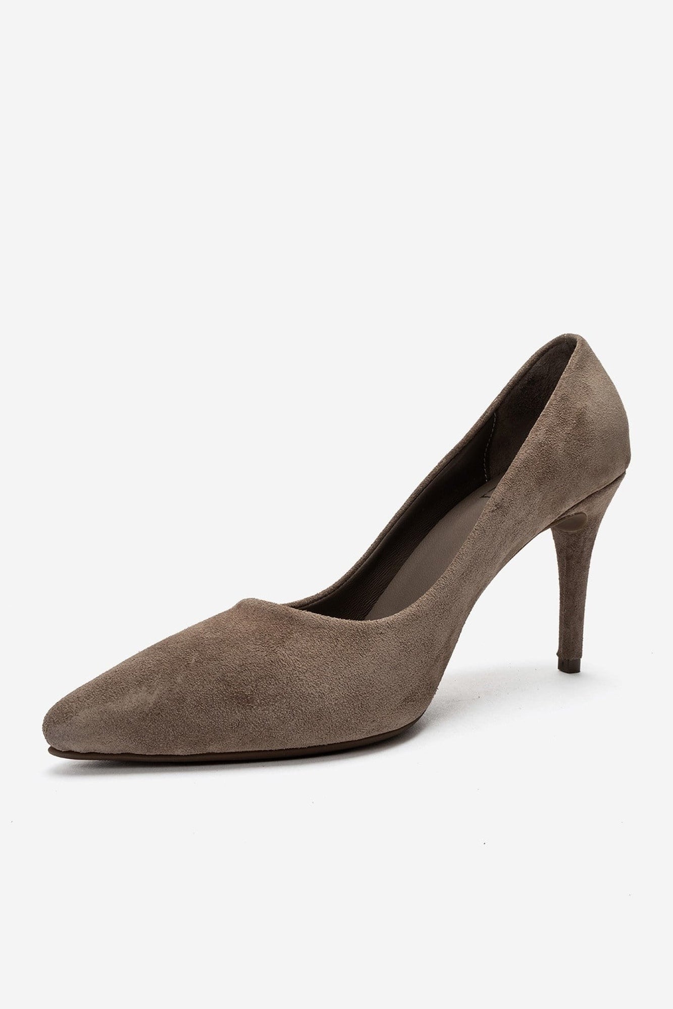MORIEL - Taupe Suede Genuine Leather Stiletto Pump (Women)