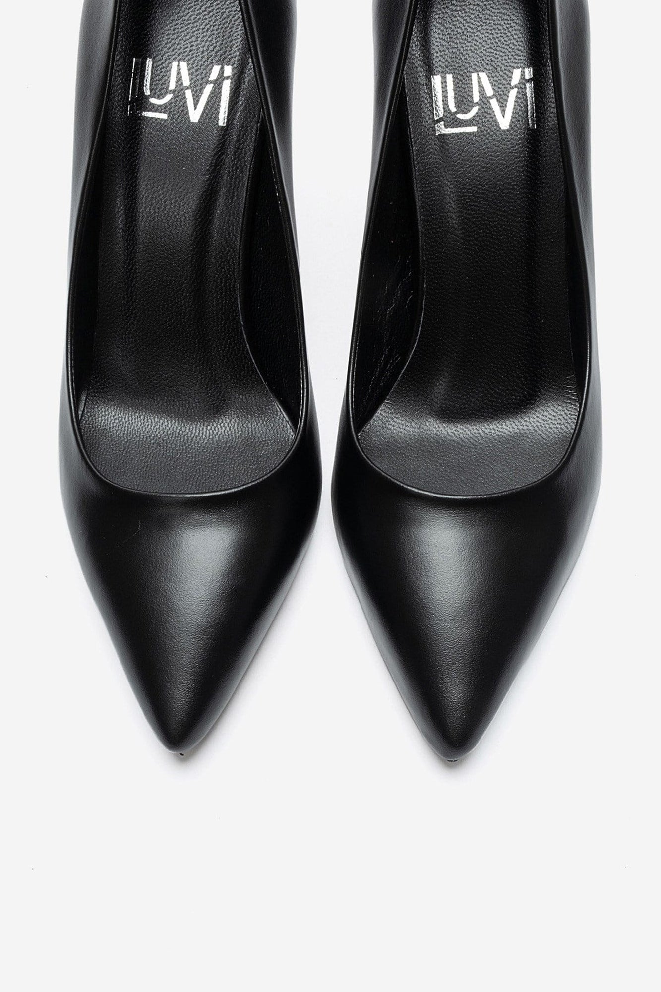 MORIEL - Black Genuine Leather Stiletto Pump (Women)