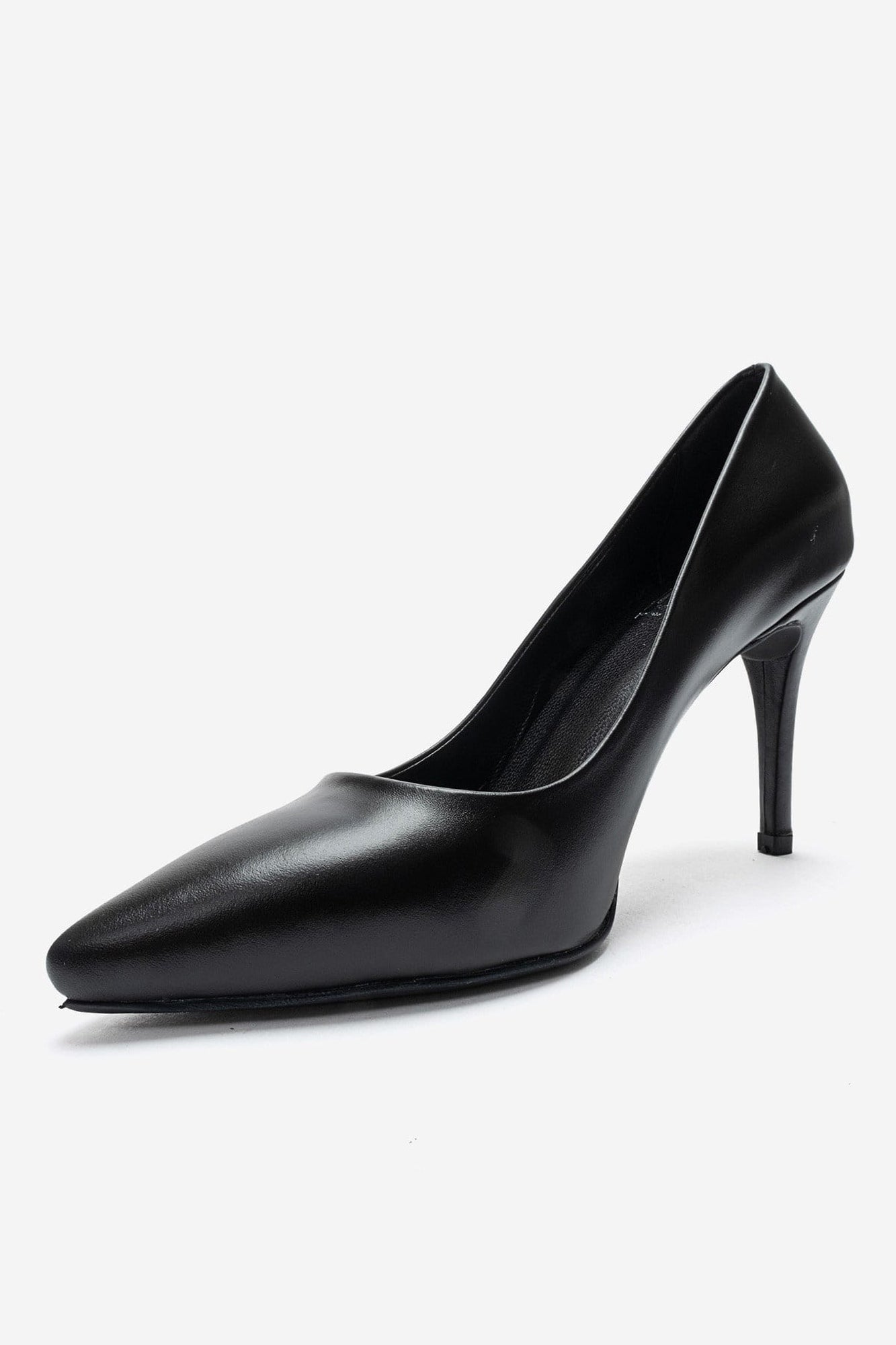 MORIEL - Black Genuine Leather Stiletto Pump (Women)