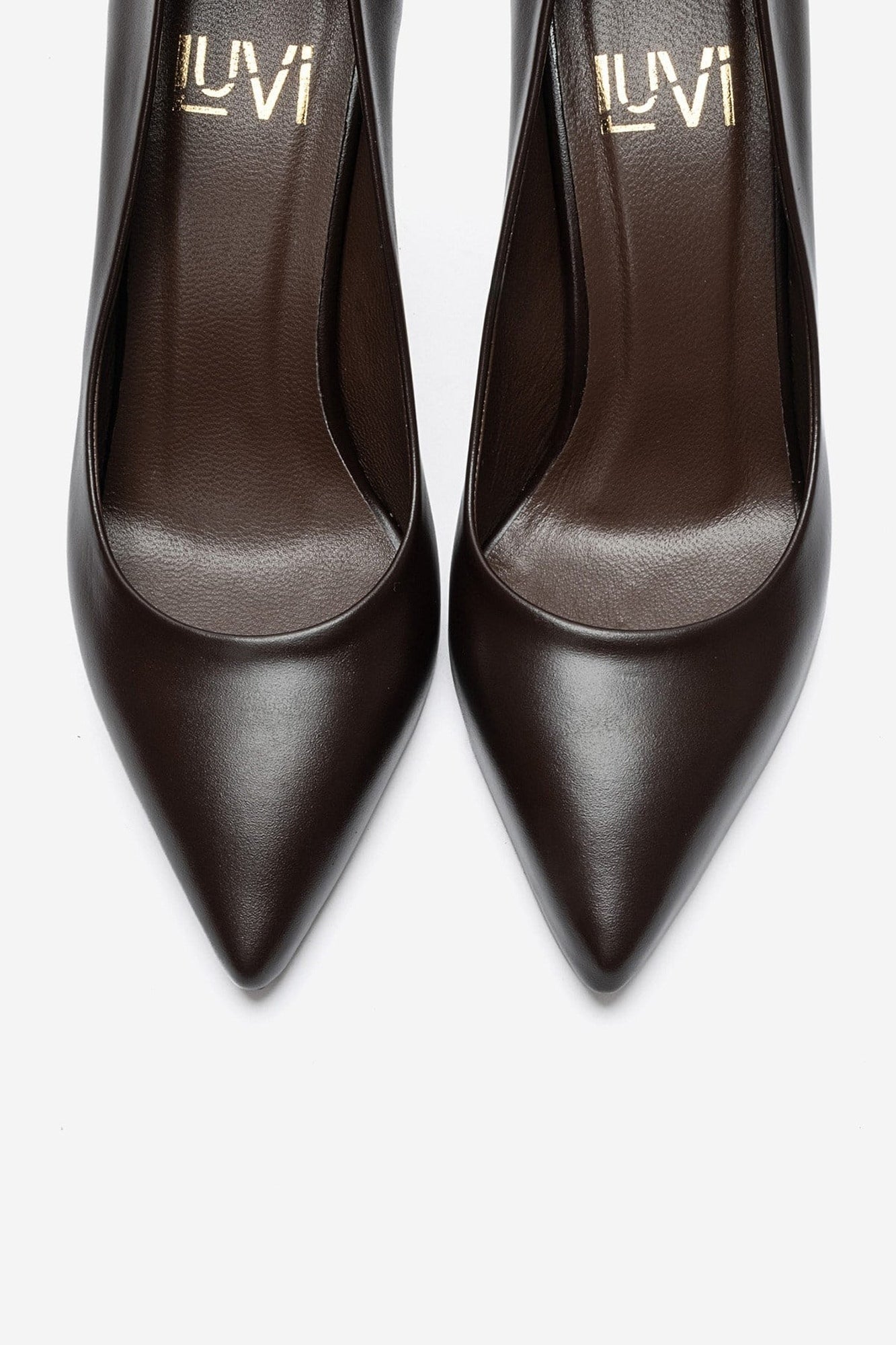 MORIEL - Brown Genuine Leather Stiletto Pump (Women)