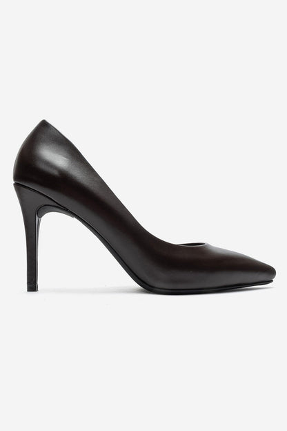 MORIEL - Brown Genuine Leather Stiletto Pump (Women)