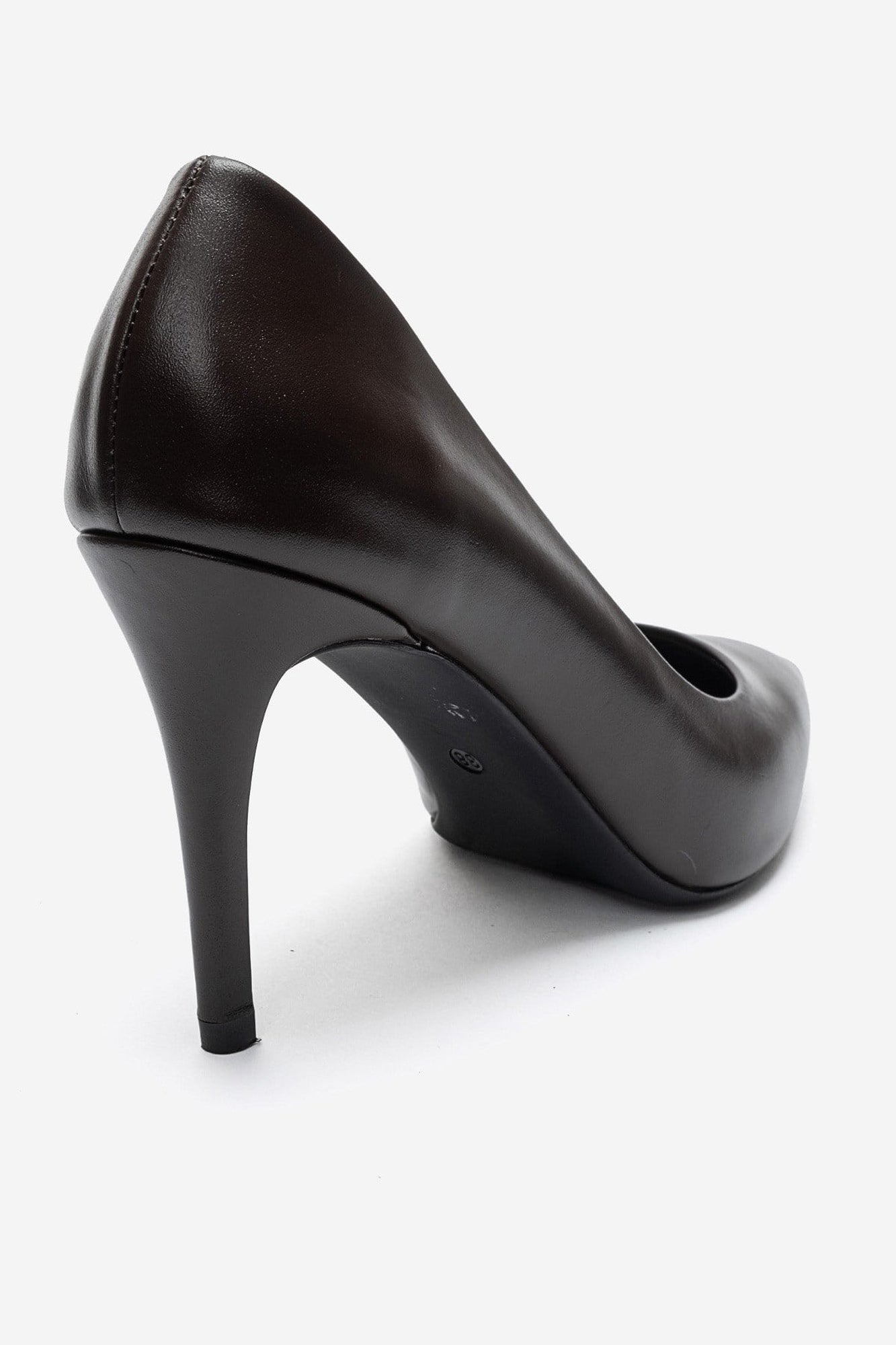 MORIEL - Brown Genuine Leather Stiletto Pump (Women)