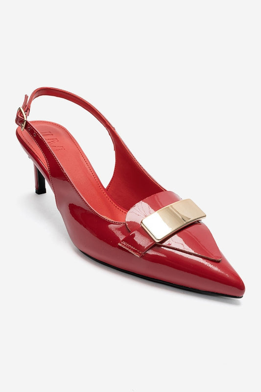 SOLLENNE - Red Patent Stiletto Pump (Women)