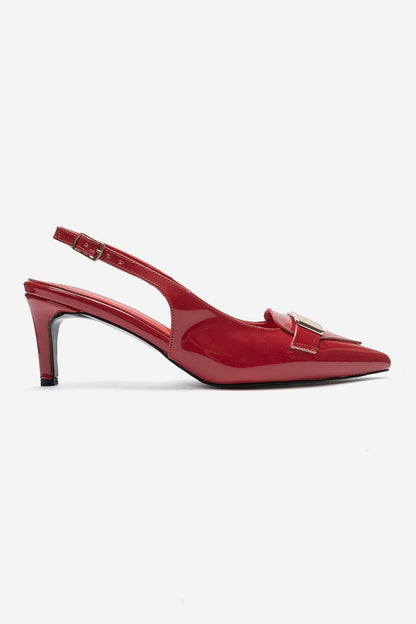 SOLLENNE - Red Patent Stiletto Pump (Women)