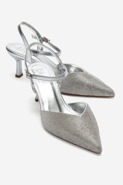NIVORA - Silver Evening Stiletto Pump (Women)