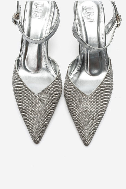 NIVORA - Silver Evening Stiletto Pump (Women)
