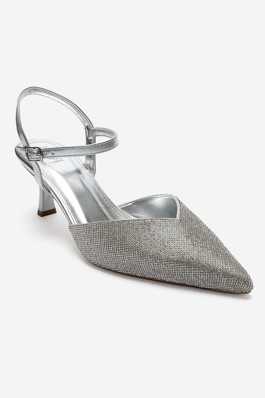 NIVORA - Silver Evening Stiletto Pump (Women)