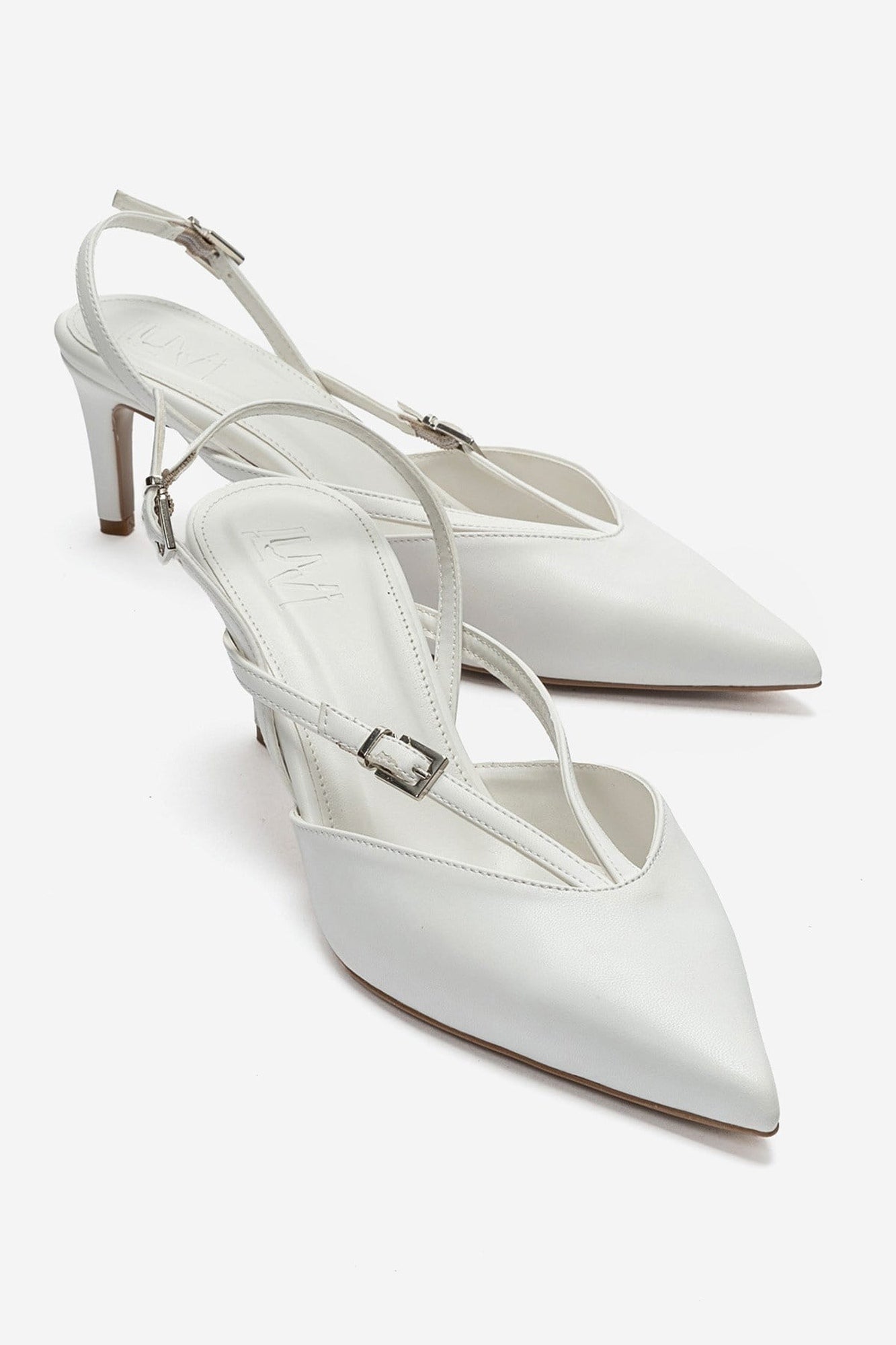 ARMONIA - White Strap-Detail Stiletto Pump (Women)