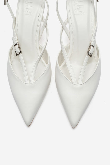 ARMONIA - White Strap-Detail Stiletto Pump (Women)