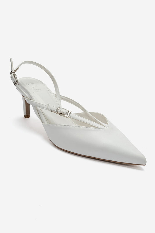 ARMONIA - White Strap-Detail Stiletto Pump (Women)