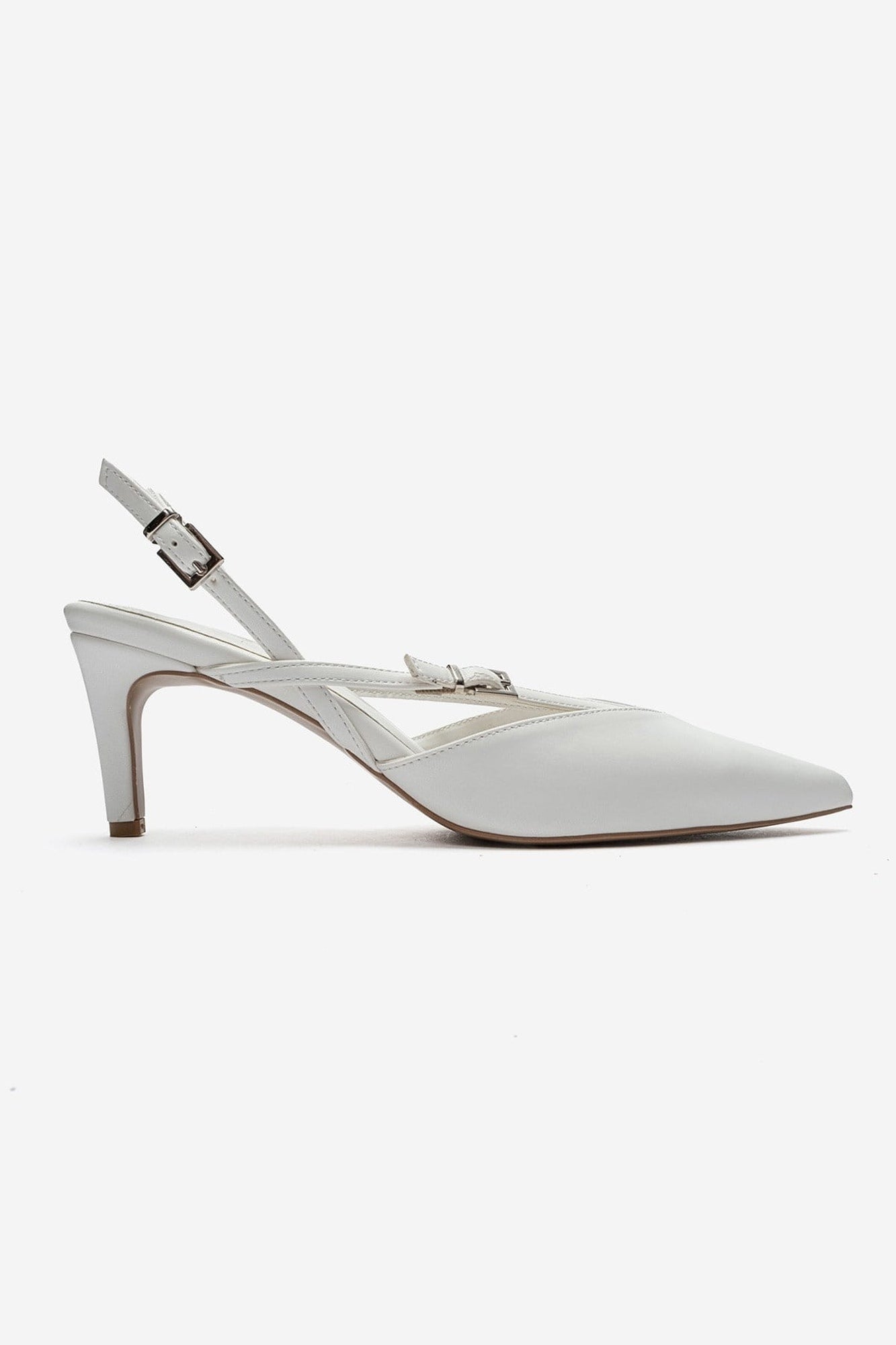 ARMONIA - White Strap-Detail Stiletto Pump (Women)